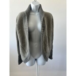 Athleta Sierra Sweater Wrap Wool Cashmere Shall Collar Cardigan Women Small (b57